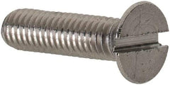 Value Collection - M3x0.50 Metric Coarse, 12mm OAL Slotted Drive Machine Screw - Flat Head, Grade 18-8 & A2 Stainless Steel, Uncoated, Without Washer - Apex Tool & Supply