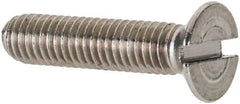 Value Collection - M3x0.50 Metric Coarse, 14mm OAL Slotted Drive Machine Screw - Flat Head, Grade 18-8 & A2 Stainless Steel, Uncoated, Without Washer - Apex Tool & Supply