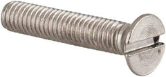 Value Collection - M3x0.50 Metric Coarse, 16mm OAL Slotted Drive Machine Screw - Flat Head, Grade 18-8 & A2 Stainless Steel, Uncoated, Without Washer - Apex Tool & Supply