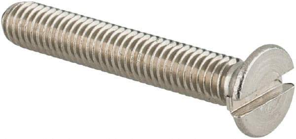 Value Collection - M3x0.50 Metric Coarse, 20mm OAL Slotted Drive Machine Screw - Flat Head, Grade 18-8 & A2 Stainless Steel, Uncoated, Without Washer - Apex Tool & Supply