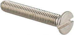 Value Collection - M3x0.50 Metric Coarse, 20mm OAL Slotted Drive Machine Screw - Flat Head, Grade 18-8 & A2 Stainless Steel, Uncoated, Without Washer - Apex Tool & Supply
