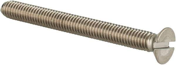 Value Collection - M3x0.50 Metric Coarse, 30mm OAL Slotted Drive Machine Screw - Flat Head, Grade 18-8 & A2 Stainless Steel, Uncoated, Without Washer - Apex Tool & Supply