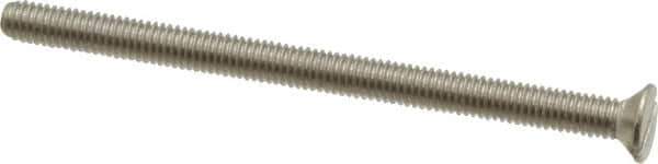 Value Collection - M3x0.50 Metric Coarse, 45mm OAL Slotted Drive Machine Screw - Flat Head, Grade 18-8 & A2 Stainless Steel, Uncoated, Without Washer - Apex Tool & Supply