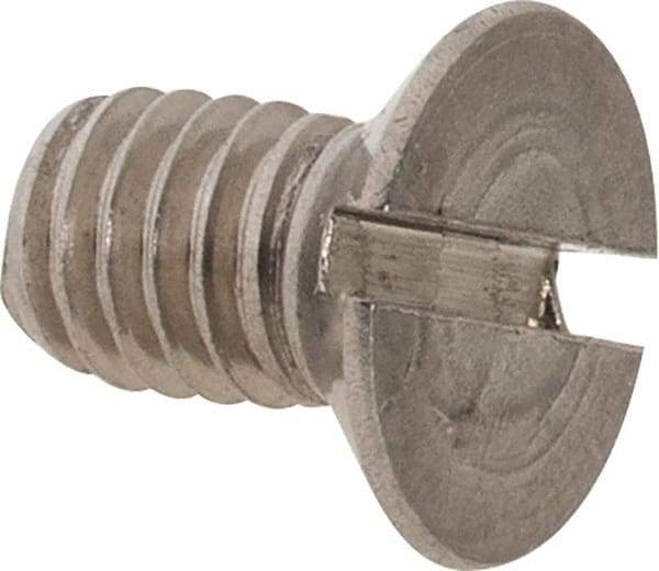 Value Collection - M3.5x0.60 Metric Coarse, 6mm OAL Slotted Drive Machine Screw - Flat Head, Grade 18-8 & A2 Stainless Steel, Uncoated, Without Washer - Apex Tool & Supply