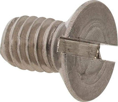 Value Collection - M3.5x0.60 Metric Coarse, 6mm OAL Slotted Drive Machine Screw - Flat Head, Grade 18-8 & A2 Stainless Steel, Uncoated, Without Washer - Apex Tool & Supply
