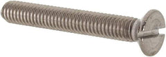Value Collection - M3.5x0.60 Metric Coarse, 25mm OAL Slotted Drive Machine Screw - Flat Head, Grade 18-8 & A2 Stainless Steel, Uncoated, Without Washer - Apex Tool & Supply