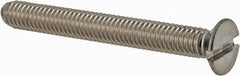 Value Collection - M3.5x0.60 Metric Coarse, 30mm OAL Slotted Drive Machine Screw - Flat Head, Grade 18-8 & A2 Stainless Steel, Uncoated, Without Washer - Apex Tool & Supply