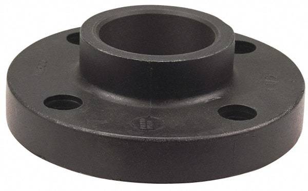 NIBCO - 3/4" Pipe, 3-7/8" OD, Polypropylene Socket Pipe Flange - Schedule 80, Black - Apex Tool & Supply