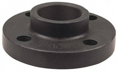 NIBCO - 3/4" Pipe, 3-7/8" OD, Polypropylene Socket Pipe Flange - Schedule 80, Black - Apex Tool & Supply