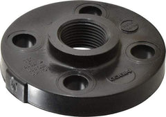 NIBCO - 1" Pipe, 4-1/2" OD, Polypropylene Threaded Pipe Flange - Schedule 80, Black - Apex Tool & Supply