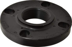 NIBCO - 2" Pipe, 6" OD, Polypropylene Threaded Pipe Flange - Schedule 80, Black - Apex Tool & Supply