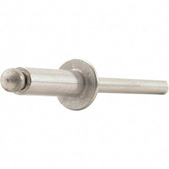 STANLEY Engineered Fastening - Size 5 Dome Head Aluminum Open End Blind Rivet - Aluminum Mandrel, 0.251" to 3/8" Grip, 5/32" Head Diam, 0.16" to 0.164" Hole Diam, 0.097" Body Diam - Apex Tool & Supply
