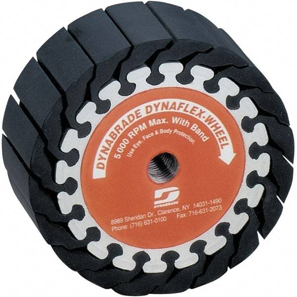 Dynabrade - 1" Wide x 5" Diam, Expander Wheel Spiral Band Drum - 5,000 RPM - Apex Tool & Supply