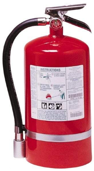 Kidde - 15.5 Lb, 2-A:10-B:C Rated, Halotron Fire Extinguisher - 7-1/4" Diam x 17.12" High, 125 psi, 18' Discharge in 14 sec, Steel Cylinder - Apex Tool & Supply