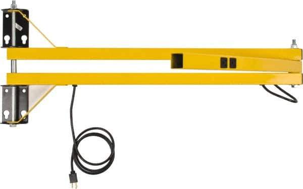 TPI - 60" Long, Steel Task & Machine Light Mounting Arm - Yellow, For Use with Dock Lights - Apex Tool & Supply