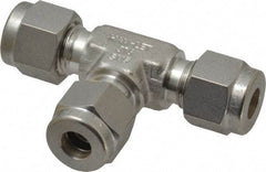 Ham-Let - 1/4" OD, Grade 316Stainless Steel Union Tee - Comp x Comp x Comp Ends - Apex Tool & Supply