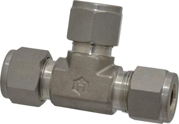 Ham-Let - 1/2" OD, Grade 316Stainless Steel Union Tee - Comp x Comp x Comp Ends - Apex Tool & Supply