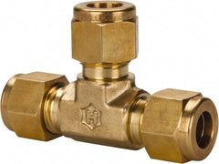 Ham-Let - 3/8" OD, Brass Union Tee - Comp x Comp x Comp Ends - Apex Tool & Supply