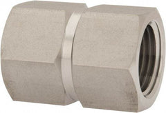 Ham-Let - 1/2" Grade 316 Stainless Steel Pipe Hex Coupling - FNPT x FNPT End Connections, 4,600 psi - Apex Tool & Supply