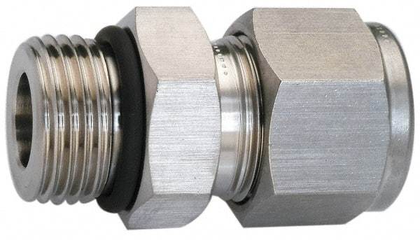 Ham-Let - 3/4" OD, Grade 316Stainless Steel Male Connector - Comp x Male SAE Ends - Apex Tool & Supply