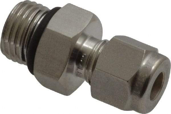 Ham-Let - 1/4" OD, Grade 316Stainless Steel Male Connector - Comp x Male SAE Ends - Apex Tool & Supply