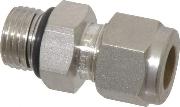 Ham-Let - 3/8" OD, Grade 316Stainless Steel Male Connector - Comp x Male SAE Ends - Apex Tool & Supply
