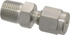 Ham-Let - 1/8" OD, Grade 316Stainless Steel Male Connector - Comp x MNPT Ends - Apex Tool & Supply