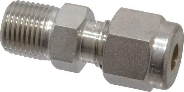 Ham-Let - 3/16" OD, Grade 316Stainless Steel Male Connector - Comp x MNPT Ends - Apex Tool & Supply