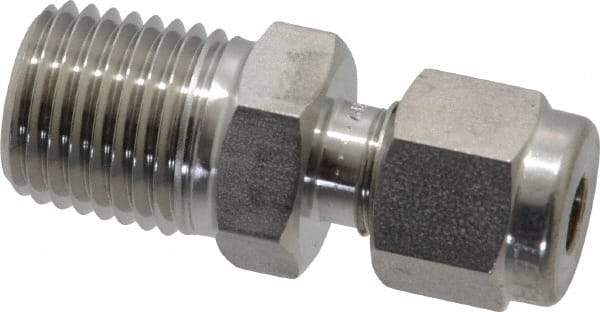 Ham-Let - 3/16" OD, Grade 316Stainless Steel Male Connector - Comp x MNPT Ends - Apex Tool & Supply