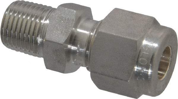 Ham-Let - 1/4" OD, Grade 316Stainless Steel Male Connector - Comp x MNPT Ends - Apex Tool & Supply