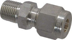 Ham-Let - 1/4" OD, Grade 316Stainless Steel Male Connector - Comp x MNPT Ends - Apex Tool & Supply