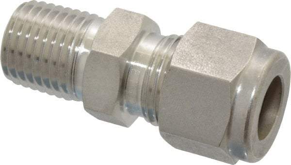 Ham-Let - 3/8" OD, Grade 316Stainless Steel Male Connector - Comp x MNPT Ends - Apex Tool & Supply