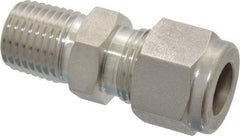 Ham-Let - 3/8" OD, Grade 316Stainless Steel Male Connector - Comp x MNPT Ends - Apex Tool & Supply