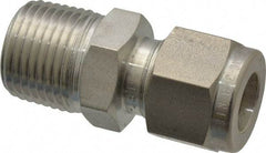 Ham-Let - 3/8" OD, Grade 316Stainless Steel Male Connector - Comp x MNPT Ends - Apex Tool & Supply