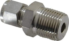 Ham-Let - 3/8" OD, Grade 316Stainless Steel Male Connector - Comp x MNPT Ends - Apex Tool & Supply
