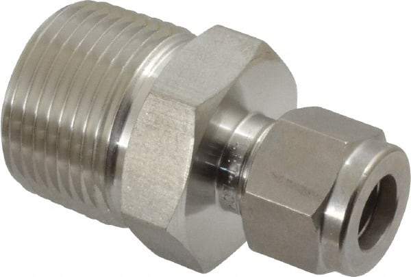 Ham-Let - 3/8" OD, Grade 316Stainless Steel Male Connector - Comp x MNPT Ends - Apex Tool & Supply