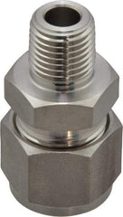 Ham-Let - 1/2" OD, Grade 316Stainless Steel Male Connector - Comp x MNPT Ends - Apex Tool & Supply