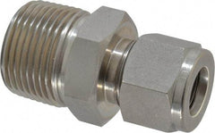 Ham-Let - 1/2" OD, Grade 316Stainless Steel Male Connector - Comp x MNPT Ends - Apex Tool & Supply