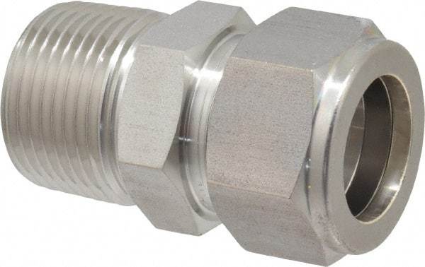 Ham-Let - 3/4" OD, Grade 316Stainless Steel Male Connector - Comp x MNPT Ends - Apex Tool & Supply