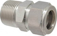 Ham-Let - 3/4" OD, Grade 316Stainless Steel Male Connector - Comp x MNPT Ends - Apex Tool & Supply