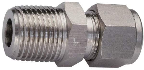 Ham-Let - 3/8" OD, Grade 316Stainless Steel Male Connector - Comp x MBSPT Ends - Apex Tool & Supply
