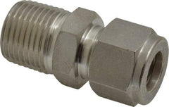 Ham-Let - 1/2" OD, Grade 316Stainless Steel Male Connector - Comp x MNPT Ends - Apex Tool & Supply
