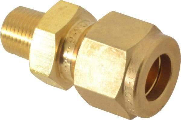 Ham-Let - 3/8" OD, Brass Male Connector - Comp x MNPT Ends - Apex Tool & Supply