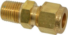 Ham-Let - 3/8" OD, Brass Male Connector - Comp x MNPT Ends - Apex Tool & Supply