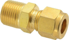 Ham-Let - 3/8" OD, Brass Male Connector - Comp x MNPT Ends - Apex Tool & Supply