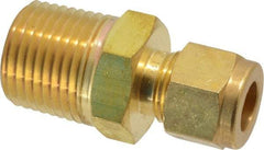Ham-Let - 3/8" OD, Brass Male Connector - Comp x MNPT Ends - Apex Tool & Supply