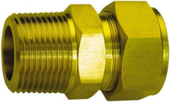 Ham-Let - 3/8" OD, Brass Male Connector - Comp x MNPT Ends - Apex Tool & Supply