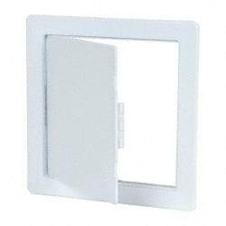 Karp - 9-3/4" Wide x 9-3/4" High, High Impact Styrene Plastic Access Door - 7-3/4" Opening Width, 7-3/4" Opening Height - Apex Tool & Supply