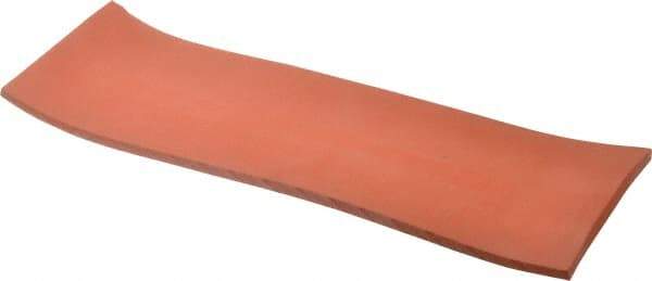 Made in USA - 4" Wide, 1/4" Thick, Silicone Rubber Foam Sheet - 30 Durometer, Orange-Red, -60 to 500°F, 650 psi Tensile Strength, Cut-to-Length - Apex Tool & Supply