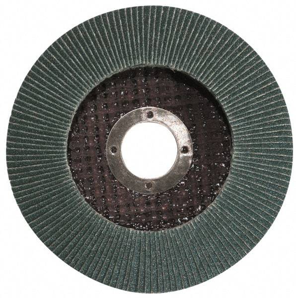 Garryson - 36 Grit, 7" Disc Diam, 7/8" Center Hole, Type 29 Zirconia Alumina Flap Disc - 8,600 Max RPM, Fiberglass Backing, Arbor Attaching System, Coated - Apex Tool & Supply